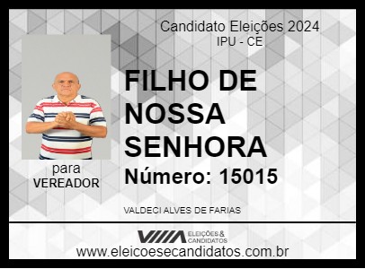 Candidato FILHO DE NOSSA SENHORA 2024 - IPU - Eleições