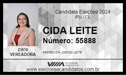 Candidato CIDA LEITE 2024 - IPU - Eleições