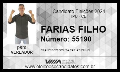 Candidato FARIAS FILHO 2024 - IPU - Eleições