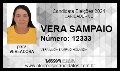 Candidato VERA SAMPAIO 2024 - CARIDADE - Eleições