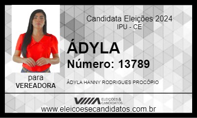 Candidato ÁDYLA 2024 - IPU - Eleições