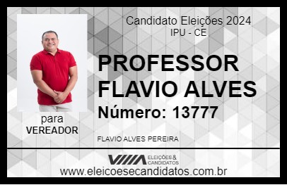 Candidato PROFESSOR FLAVIO ALVES 2024 - IPU - Eleições