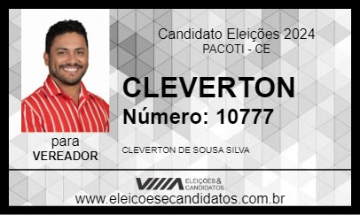 Candidato CLEVERTON 2024 - PACOTI - Eleições