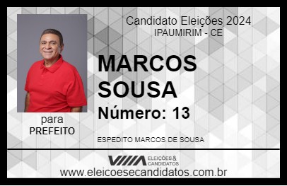 Candidato MARCOS SOUSA 2024 - IPAUMIRIM - Eleições