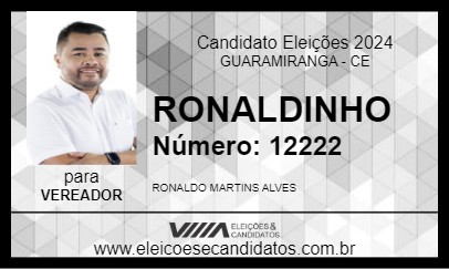 Candidato RONALDINHO 2024 - GUARAMIRANGA - Eleições