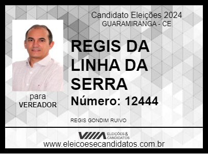 Candidato REGIS DA LINHA DA SERRA 2024 - GUARAMIRANGA - Eleições