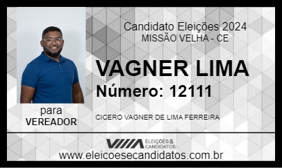 Candidato VAGNER LIMA 2024 - MISSÃO VELHA - Eleições