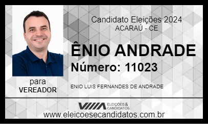 Candidato ÊNIO ANDRADE 2024 - ACARAÚ - Eleições