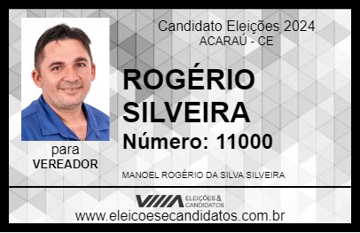 Candidato ROGÉRIO SILVEIRA 2024 - ACARAÚ - Eleições