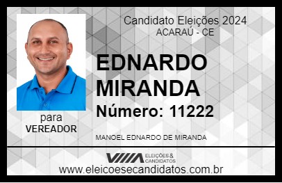 Candidato EDNARDO MIRANDA 2024 - ACARAÚ - Eleições