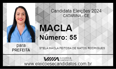 Candidato MACLA 2024 - CATARINA - Eleições