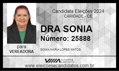 Candidato DRA SONIA 2024 - CARIDADE - Eleições