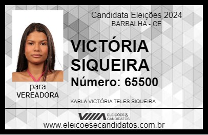 Candidato VICTÓRIA SIQUEIRA 2024 - BARBALHA - Eleições