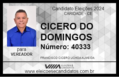 Candidato CICERO DO DOMINGOS 2024 - CARIDADE - Eleições