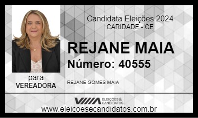 Candidato REJANE MAIA 2024 - CARIDADE - Eleições