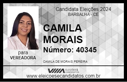 Candidato CAMILA MORAIS 2024 - BARBALHA - Eleições