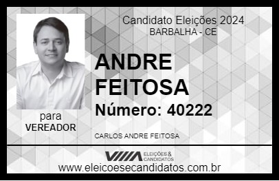 Candidato ANDRE FEITOSA 2024 - BARBALHA - Eleições