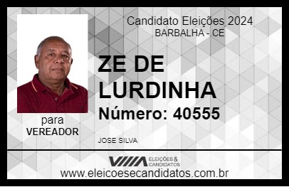 Candidato ZE DE LURDINHA 2024 - BARBALHA - Eleições