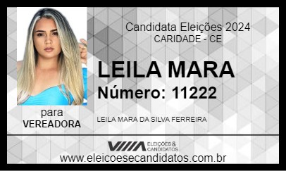 Candidato LEILA MARA 2024 - CARIDADE - Eleições