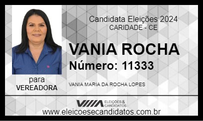 Candidato VANIA ROCHA 2024 - CARIDADE - Eleições