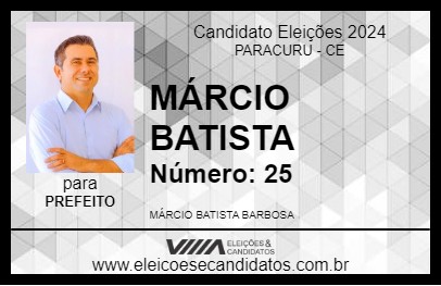 Candidato MÁRCIO BATISTA 2024 - PARACURU - Eleições