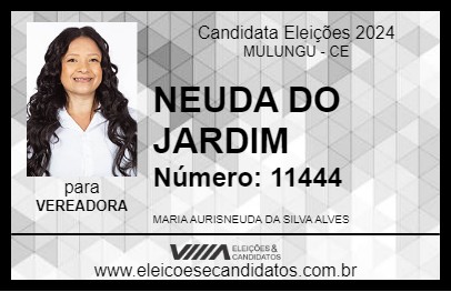 Candidato NEUDA DO JARDIM 2024 - MULUNGU - Eleições