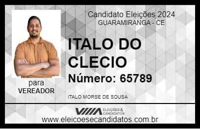 Candidato ITALO DO CLECIO  2024 - GUARAMIRANGA - Eleições