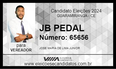 Candidato JB PEDAL 2024 - GUARAMIRANGA - Eleições