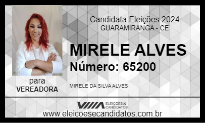 Candidato MIRELE ALVES 2024 - GUARAMIRANGA - Eleições