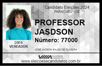 Candidato PROFESSOR JADSON 2024 - PARACURU - Eleições