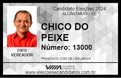 Candidato CHICO DO PEIXE 2024 - ALCÂNTARAS - Eleições