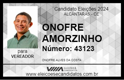 Candidato ONOFRE AMORZINHO 2024 - ALCÂNTARAS - Eleições