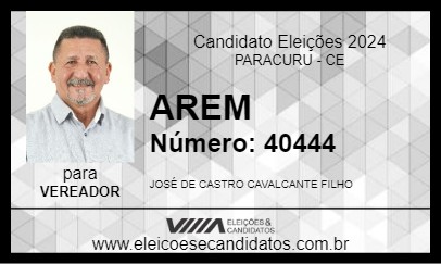 Candidato AREM 2024 - PARACURU - Eleições