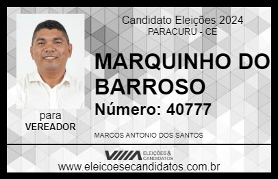 Candidato MARQUINHO DO BARROSO 2024 - PARACURU - Eleições