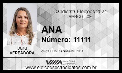 Candidato ANA 2024 - MARCO - Eleições