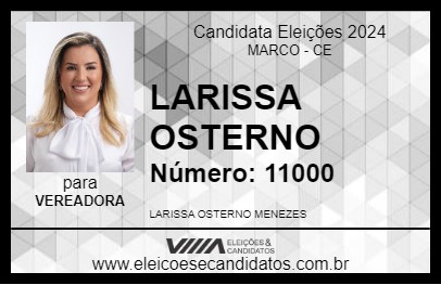 Candidato LARISSA OSTERNO 2024 - MARCO - Eleições