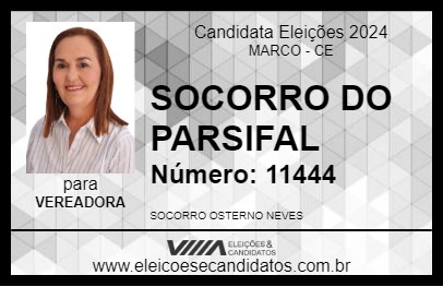 Candidato SOCORRO DO PARSIFAL 2024 - MARCO - Eleições