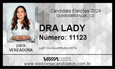 Candidato DRA LADY 2024 - GUARAMIRANGA - Eleições