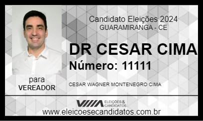 Candidato DR CESAR CIMA 2024 - GUARAMIRANGA - Eleições