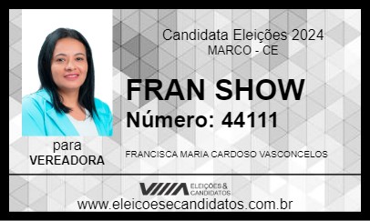 Candidato FRAN SHOW 2024 - MARCO - Eleições