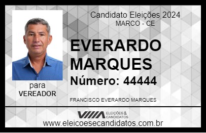 Candidato EVERARDO MARQUES 2024 - MARCO - Eleições