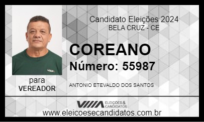 Candidato COREANO 2024 - BELA CRUZ - Eleições