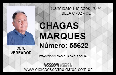 Candidato CHAGAS MARQUES 2024 - BELA CRUZ - Eleições