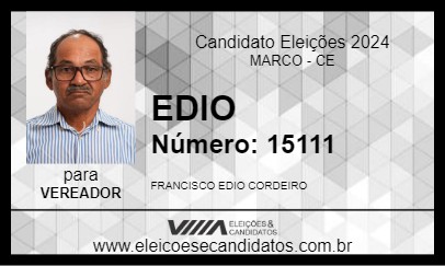 Candidato EDIO 2024 - MARCO - Eleições