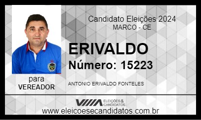 Candidato ERIVALDO 2024 - MARCO - Eleições