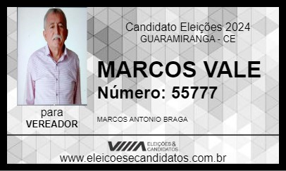 Candidato MARCOS VALE 2024 - GUARAMIRANGA - Eleições