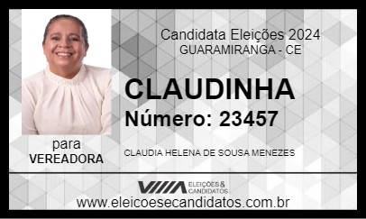 Candidato CLAUDINHA 2024 - GUARAMIRANGA - Eleições