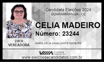 Candidato CELIA MADEIRO 2024 - GUARAMIRANGA - Eleições