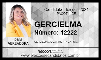 Candidato GERCIELMA 2024 - PACOTI - Eleições