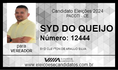 Candidato SYD DO QUEIJO 2024 - PACOTI - Eleições